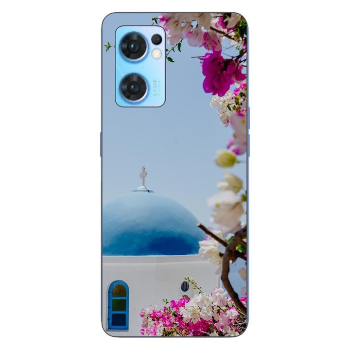 Кейс съвместим с Oppo Reno7 5G Silicon Gel Tpu Модел Гърция Санторини