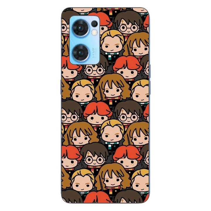 Капак, съвместим с модел Oppo Reno7 5G Silicon Gel Tpu Harry Potter Pattern Faces
