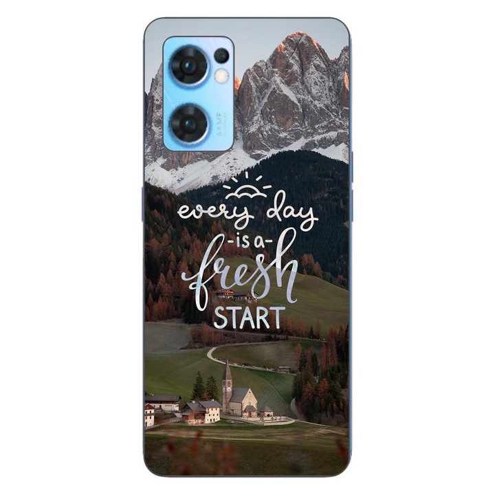 Калъф, съвместим с модел Oppo Reno7 5G Silicon Gel Tpu Съобщение Ново начало