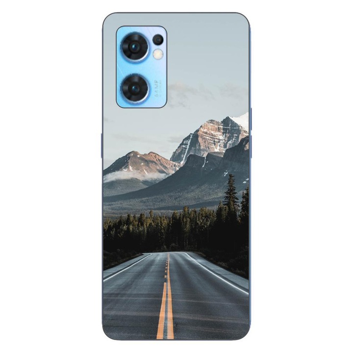 Капак, съвместим с модел Oppo Reno7 5G Silicon Gel Tpu Mountain Road