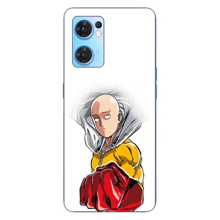 Калъф, съвместим с модел Oppo Reno7 5G Silicon Gel Tpu One Punch Man Saitama