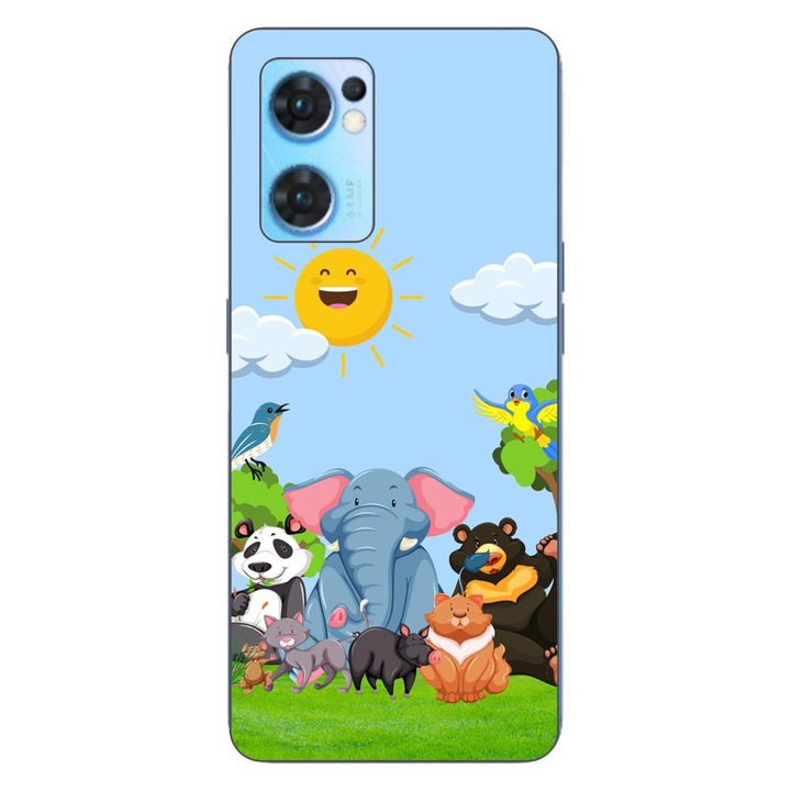 Калъф, съвместим с модел Oppo Reno7 5G Silicon Gel Tpu Friends of the Jungle