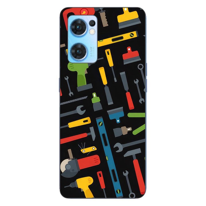 Капак, съвместим с Oppo Reno7 5G Silicon Gel Tpu Model Tools Pattern