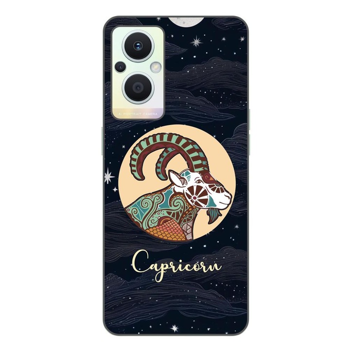 Калъф, съвместим с Oppo Reno7 Lite Silicone Gel Tpu Capricorn Horoskop Model