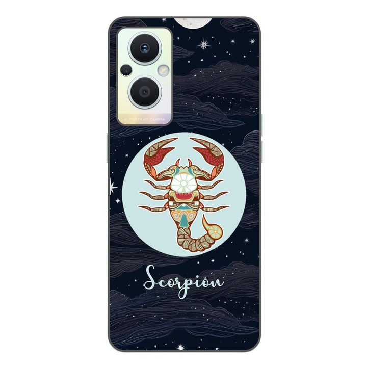 Капак, съвместим с Oppo Reno7 Lite Silicone Gel Tpu Scorpio Horoskop Model