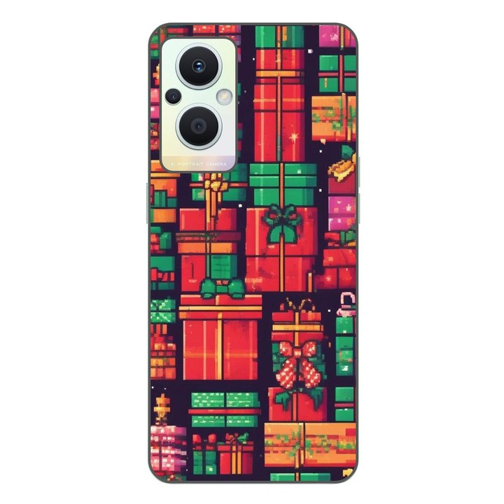 Husa compatibila cu Oppo Reno7 Lite Silicon Gel Tpu Model Pixel Art Gifts