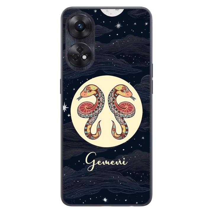 Калъф, съвместим с Oppo Reno8 T 4G Silicon Gel Tpu Gemini Horoskop Model