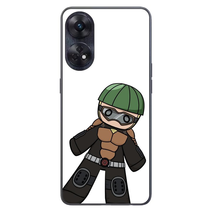 Калъф, съвместим с Oppo Reno8 T 4G Silicon Gel Tpu Модел One Punch Man Mumen Rider