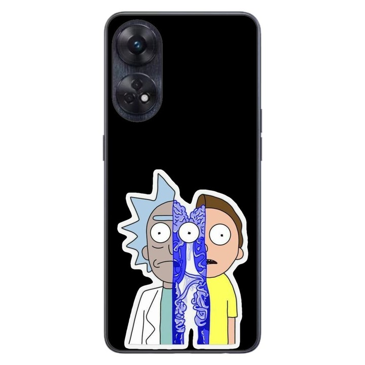 Калъф, съвместим с Oppo Reno8 T 4G Silicon Gel Tpu Модел Rick And Morty Connected