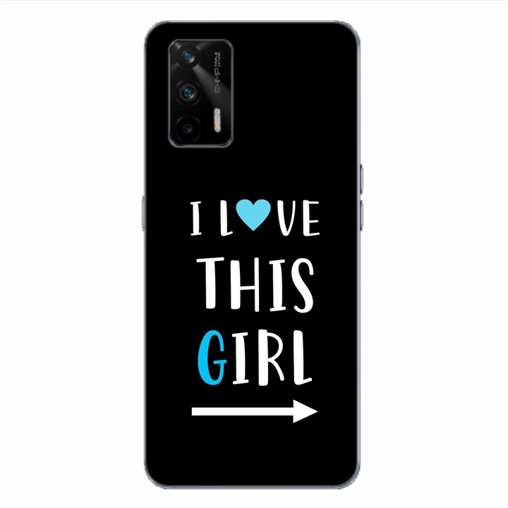 Покритие, съвместимо с Realme GT Silicon Gel Tpu Couple Model I love This Girl