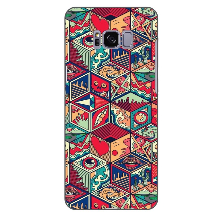 Калъф, съвместим с Samsung Galaxy S8+ Plus Silicone Gel Tpu Pop Art Geometric Model