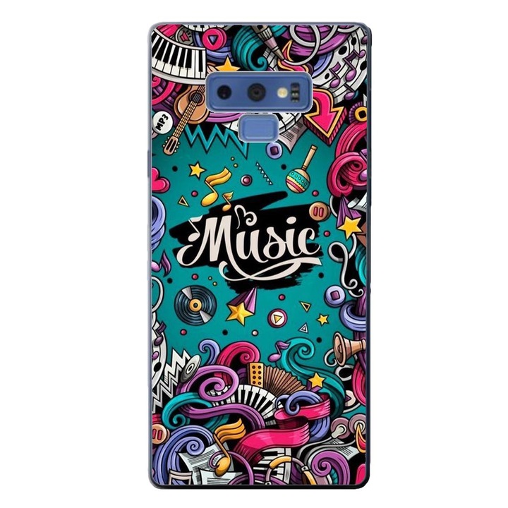 Husa compatibila cu Samsung Galaxy Note 9 Silicon Gel Tpu Model Pop Art Music