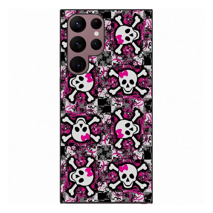 Капак, съвместим с Samsung Galaxy S22 Ultra Silicone Gel Tpu Модел Pop Art Skeleton