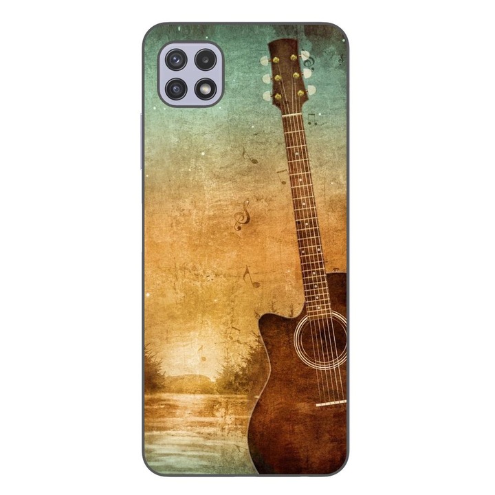 A tok kompatibilis a Samsung Galaxy A22 5G Silicone Gel Tpu Vintage gitármodelljével