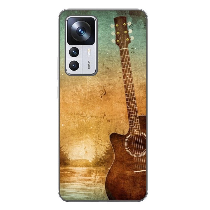 Калъф, съвместим с Xiaomi 12T, 12T Pro Silicone Gel Tpu Vintage Guitar Model
