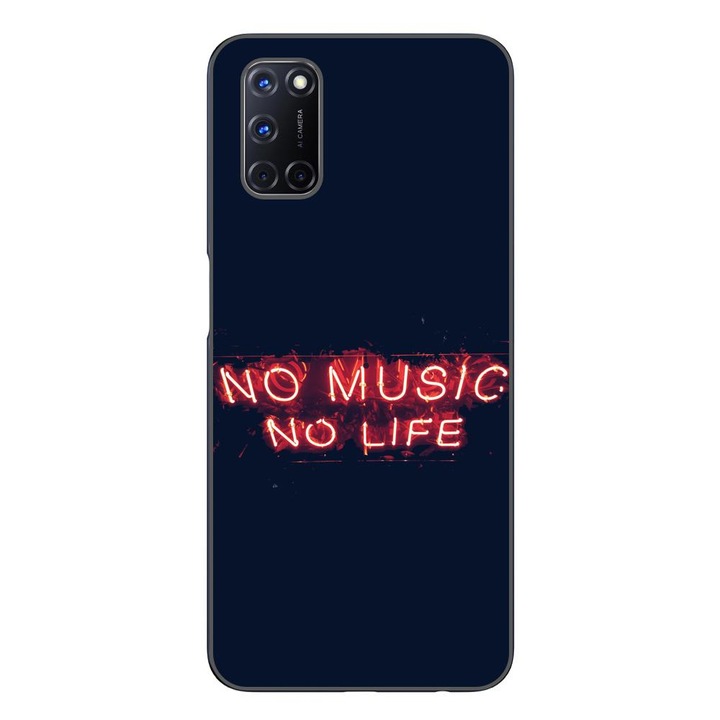 Husa compatibila cu Oppo A72 Silicon Gel Tpu Model No Music No Life