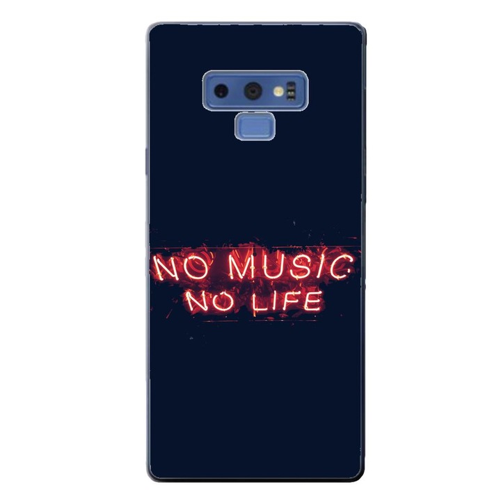 Калъф, съвместим с модел Samsung Galaxy Note 9 Silicon Gel Tpu No Music No Life
