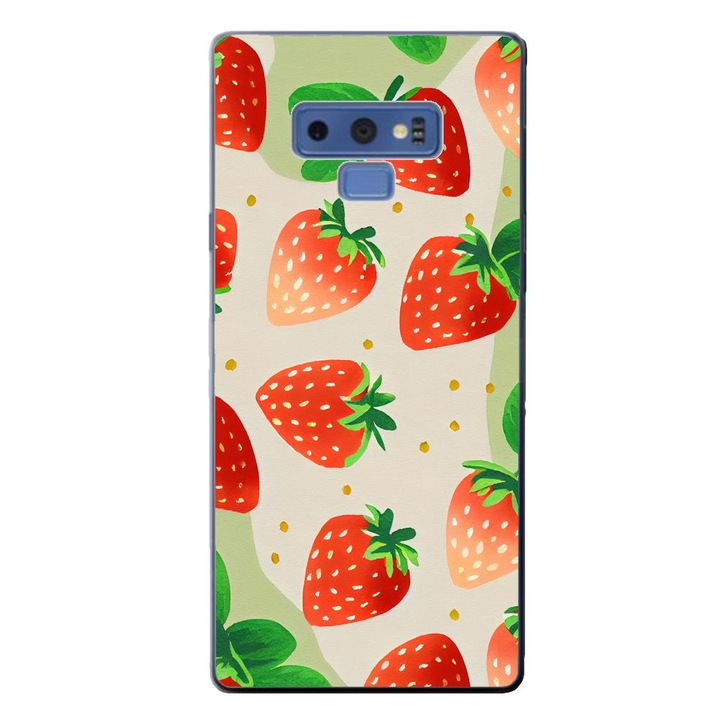 Калъф, съвместим със силиконов гел Tpu модел Samsung Galaxy Note 9 Strawberry Pattern