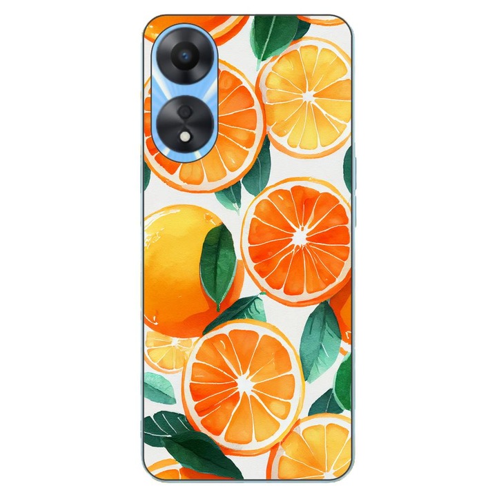 Husa compatibila cu Oppo A78 4G (CPH2565) Silicon Gel Tpu Model Oranges