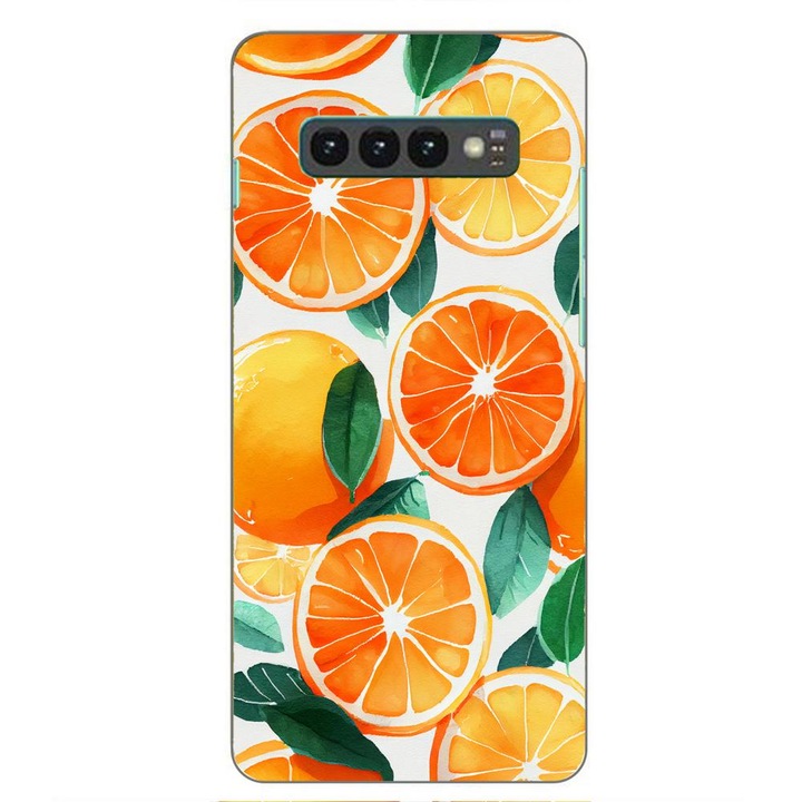 Кейс, съвместим със Samsung Galaxy S10 Silicon Gel Tpu Модел Портокали