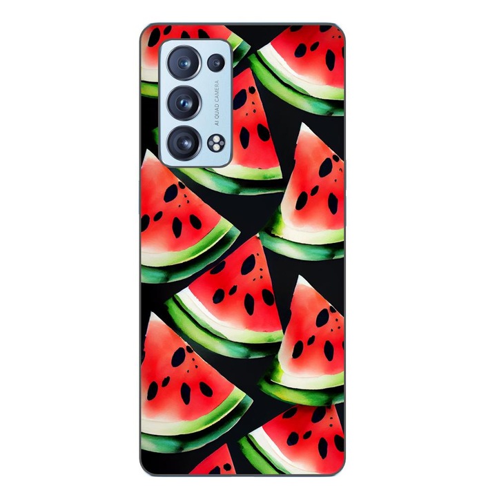 Капак, съвместим с Oppo Reno6 Pro 5G Silicon Gel Tpu Model Watermelon Slices