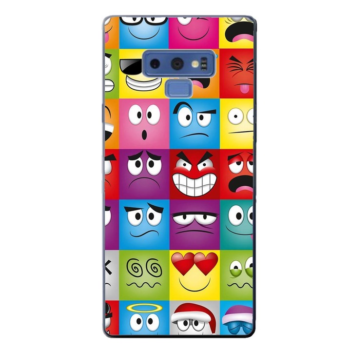 Husa compatibila cu Samsung Galaxy Note 9 Silicon Gel Tpu Model Funny Faces