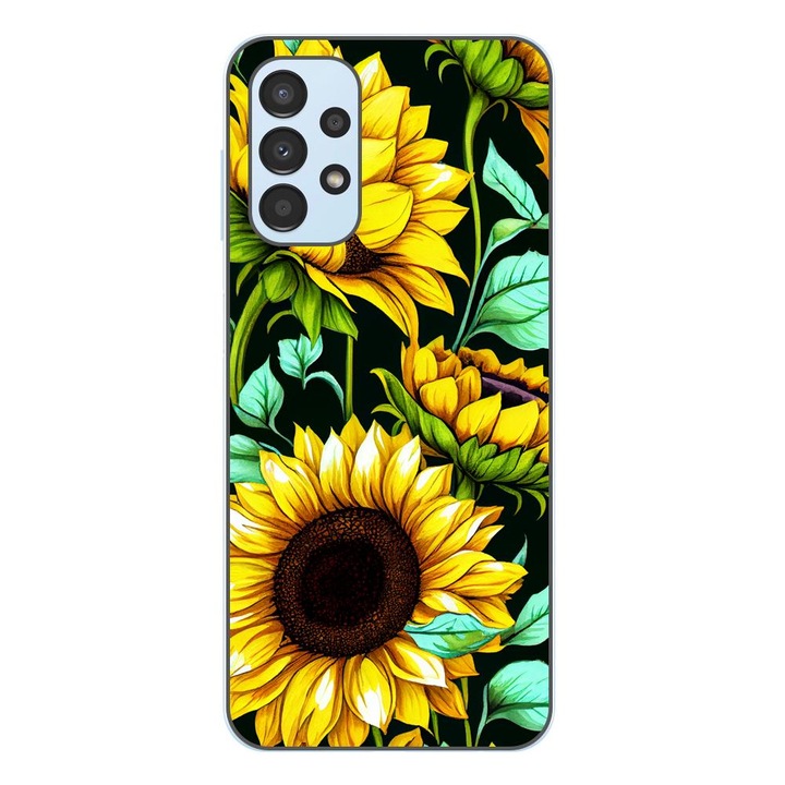 Husa compatibila cu Samsung Galaxy A23 4G, A23 5G Silicon Gel Tpu Model Floarea Soarelui AI