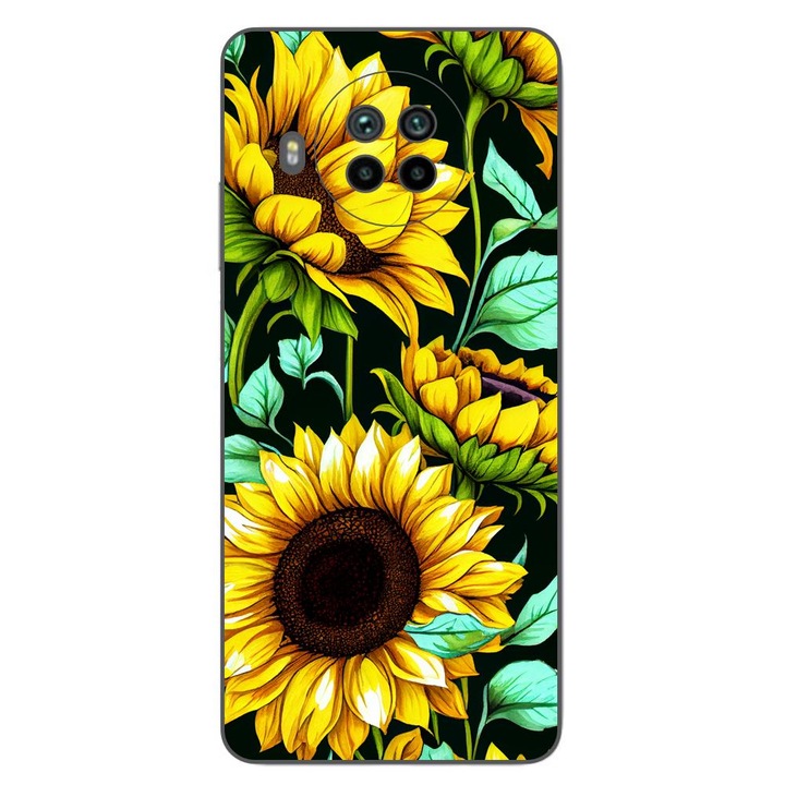 Капак, съвместим с Xiaomi Mi 10T Lite 5G Silicon Gel Tpu AI Sunflower Model
