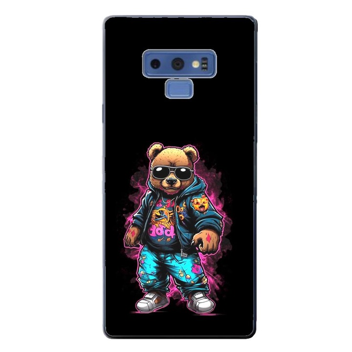Калъф, съвместим със Samsung Galaxy Note 9 Silicon Gel Tpu Model Bear Cool Black