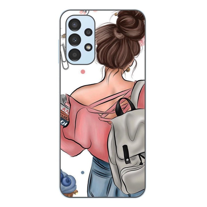 Husa compatibila cu Samsung Galaxy A23 4G, A23 5G Silicon Gel Tpu Model Girl Fashion School