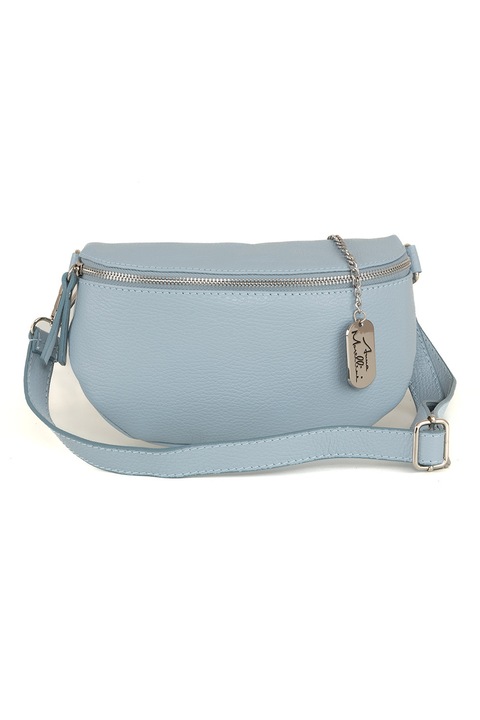 Anna Morellini, Geanta crossbody de piele Berenice, Albastru pastel