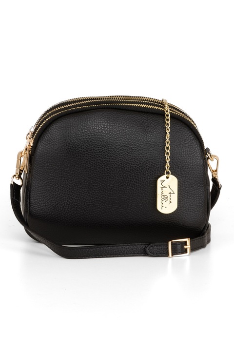 Anna Morellini, Кожена чанта с отделяща се презрамка, Черен