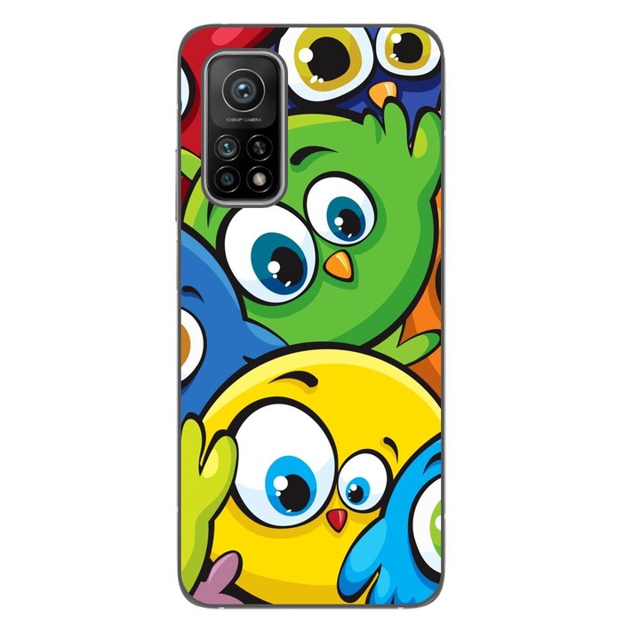 Husa compatibila cu Xiaomi Mi 10T Pro 5G Silicon Gel Tpu Model Bufnite Colorate