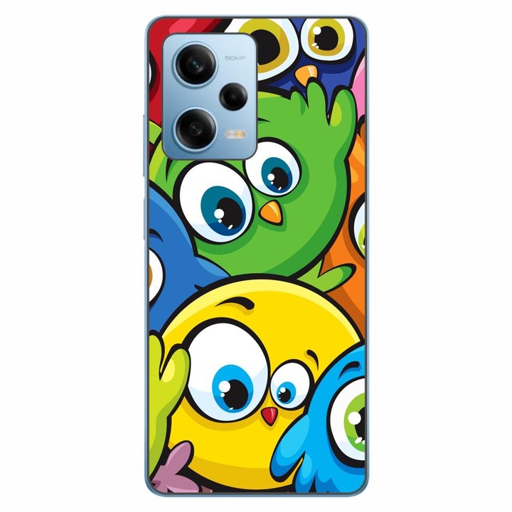 Капак, съвместим с Xiaomi Redmi Note 12 Pro 5G Silicone Gel Tpu Модел Цветни сови