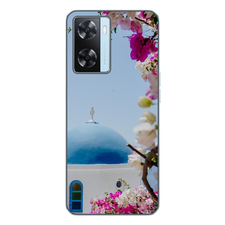 Кейс съвместим с Oppo A57s Silicone Gel Tpu Модел Гърция Санторини