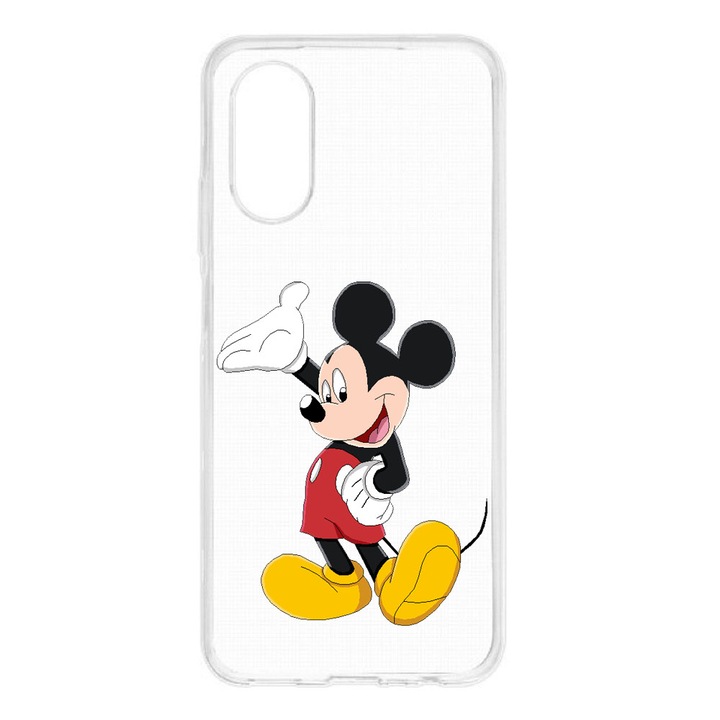 Калъф, съвместим с Oppo A17 Silicone Transparent Mickey Mouse Model