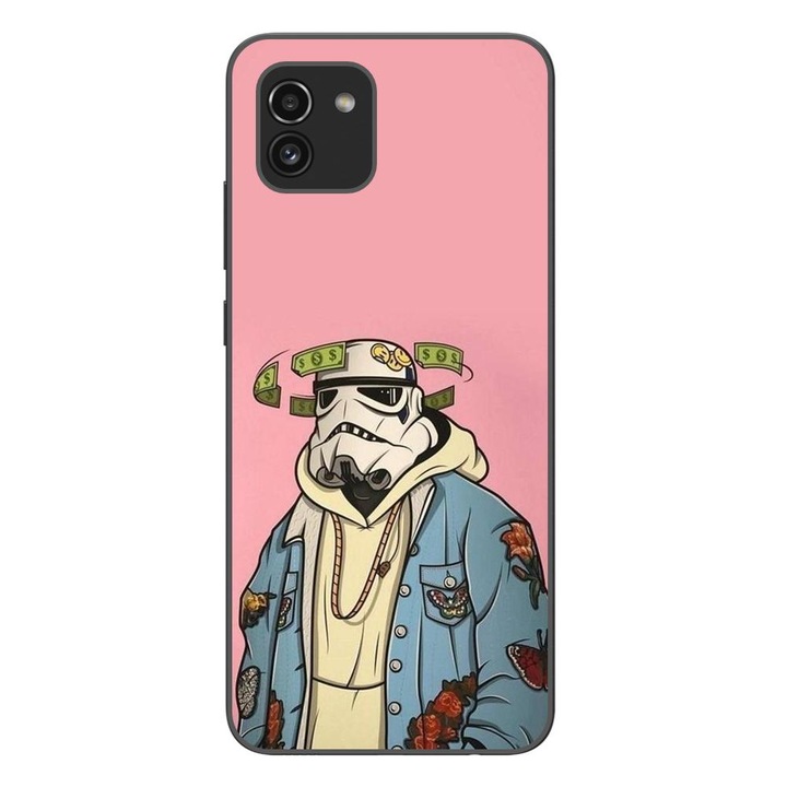 Капак, съвместим с Samsung Galaxy A03 Silicon Gel Tpu Model Trooper Money