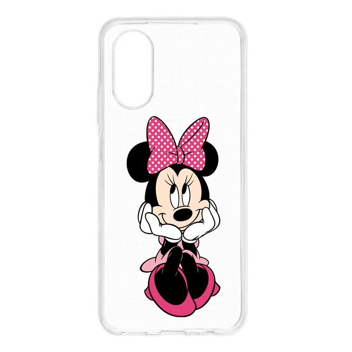 Husa compatibila cu Oppo A17 Silicon Transparenta Model Mickey Mouse Minnie Thinker