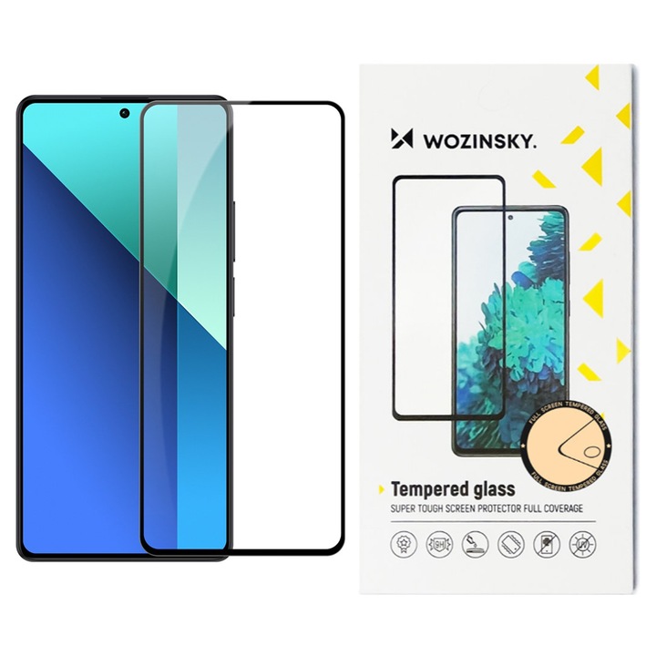 Стъклен Протектор Wozinsky за Xiaomi Redmi Note 13 5G, Черен/Прозрачен
