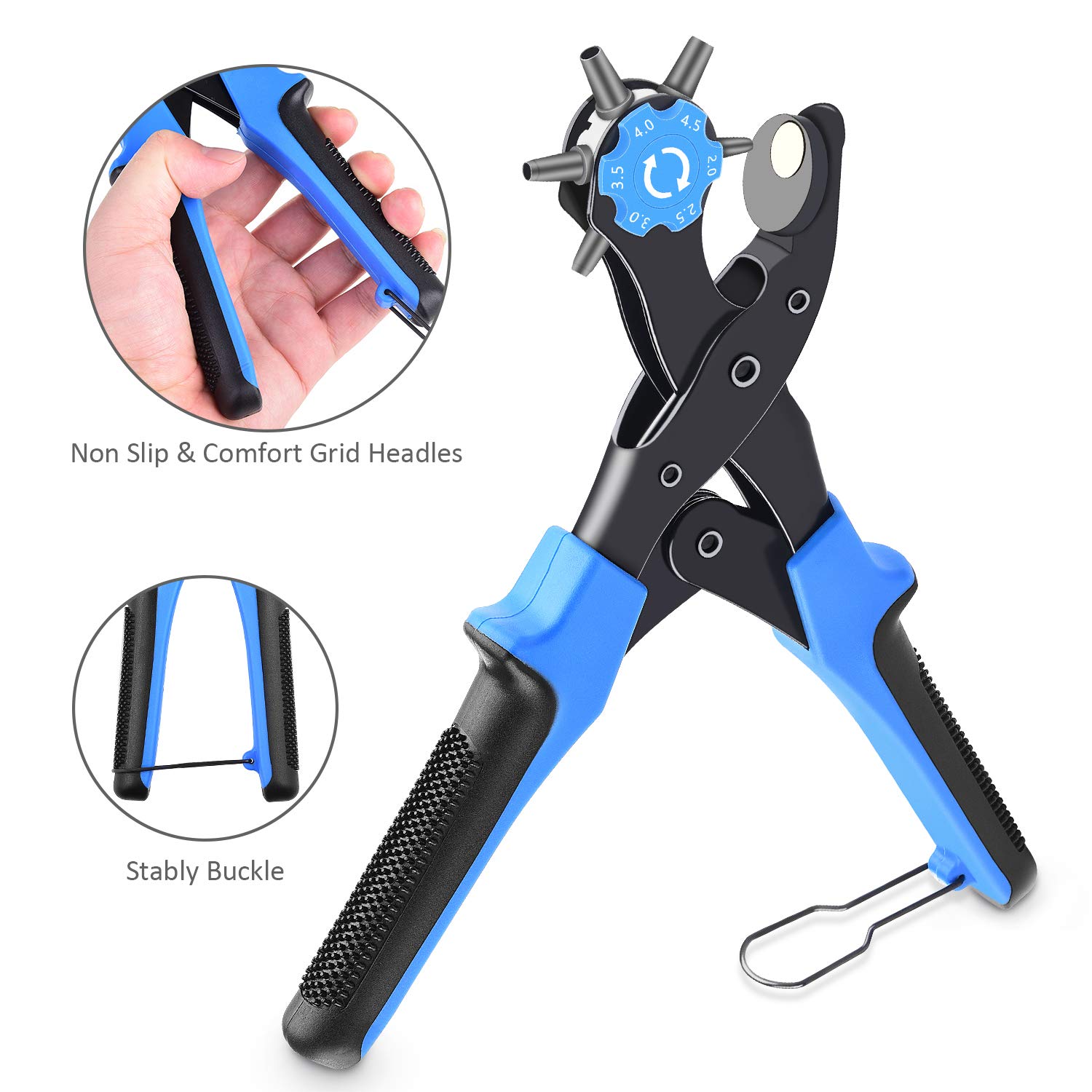Set cleste preducea si accesorii, JENUOS®, pentru perforare curele, PVC ...