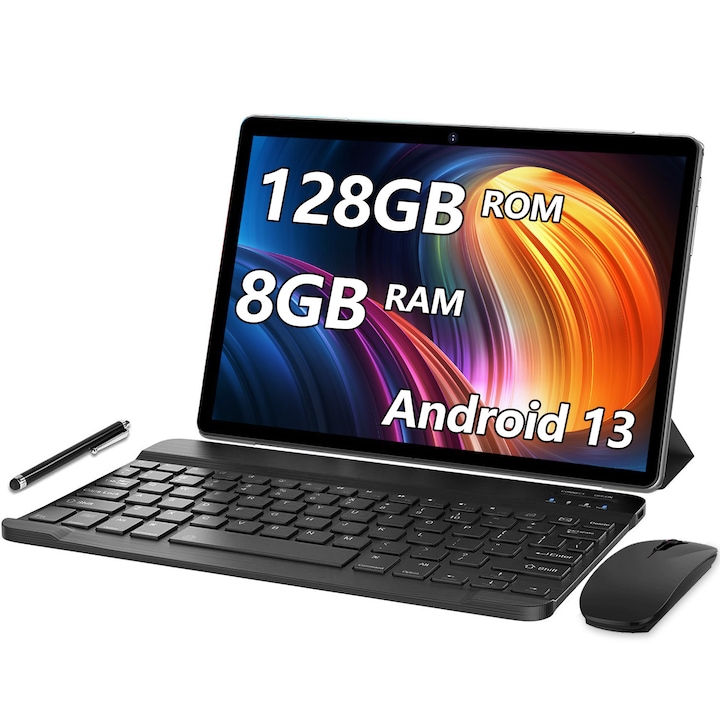 Tableta Octa-Core TOSCIDO, 10.1", Android 13.0, 8GB RAM, 128GB ROM, Dual SIM/4G LTE, WIFI, 8000mAh, Gri