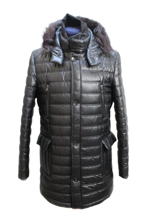 Geaca de iarna barbati, Marios, cu captuseala, Negru, XL