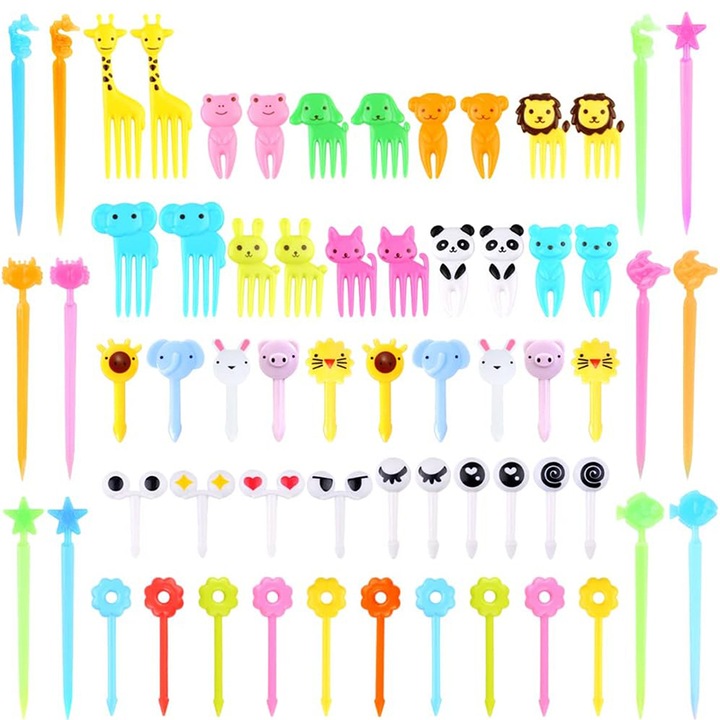 Комплект 72 клечки за малки деца, Rqiurpn, полипропилен, многоцветни