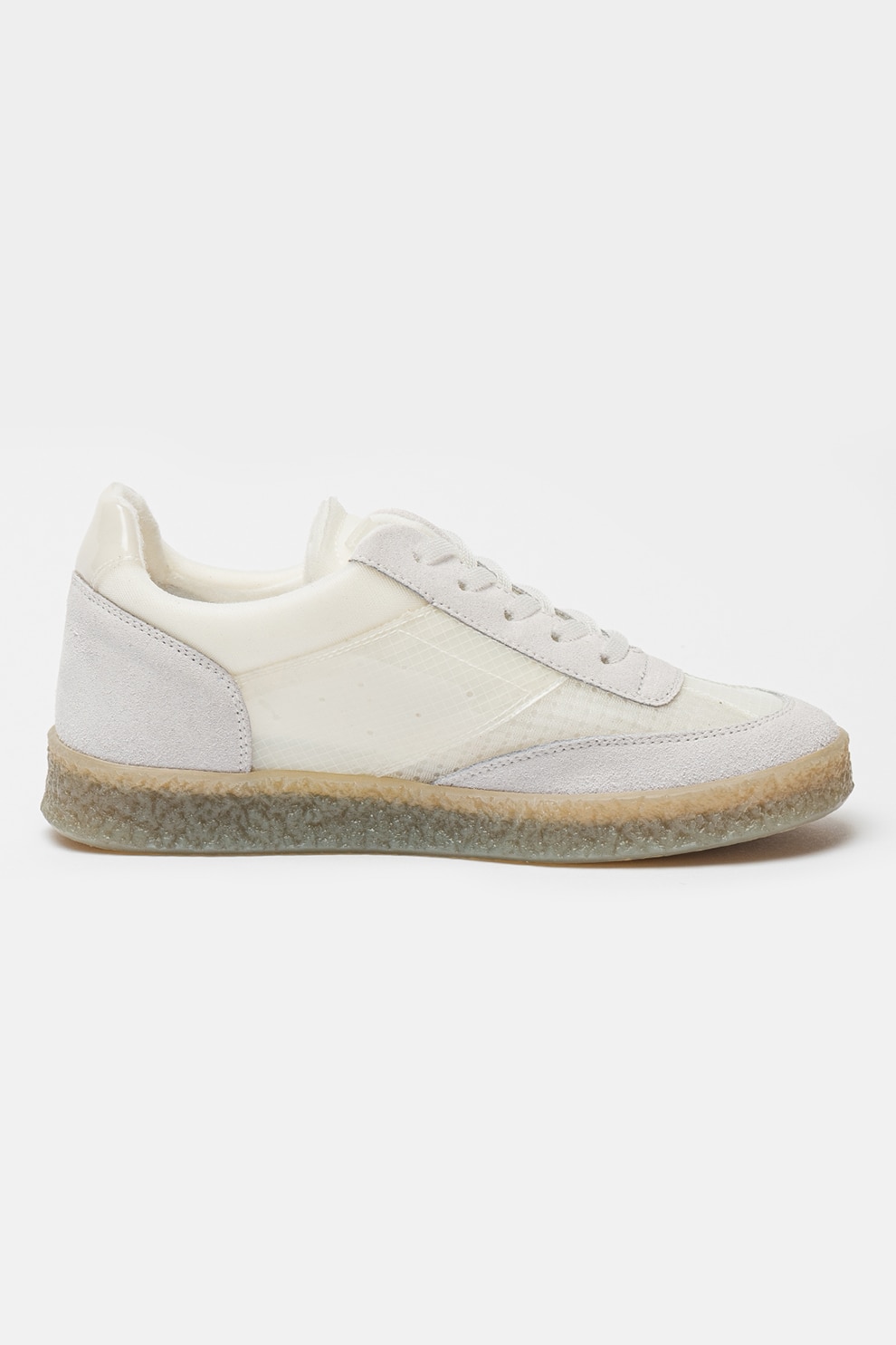 スニーカー MM6 MAISON MARGIELA LEATHER SNEAKER MM6 Maison Margiela semi-sheer Sole Leather lace-up Sneakers