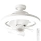 Ventilator de tavan E27 cu lumina LED, WALALLA, ventilator cu priza, cu telecomanda, rotatie de 360 °, LED dimabil, 3 temperature culoare, 85-265V, 48W, Alb