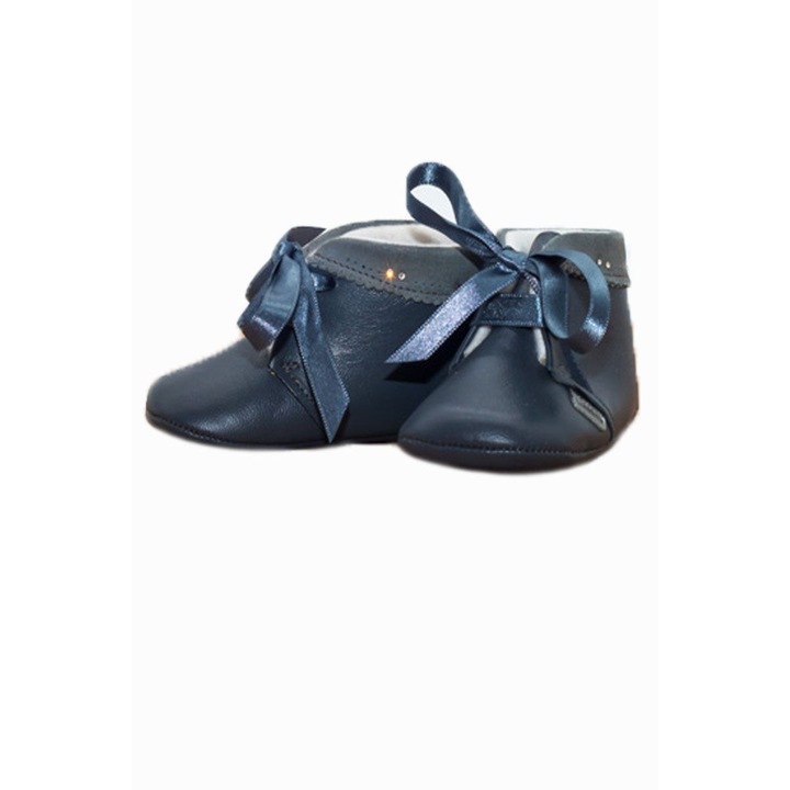 Ghete bebelusi din piele, Cuquito, neimblanite, 50738-007 - 18, Bleumarin