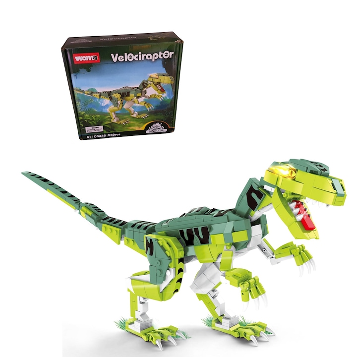 Set de constructie WOMA, Velociraptor, 539, pentru adulti si copii 6 ani+