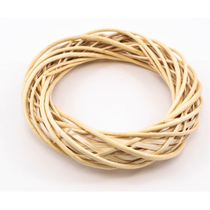 Coronita din ratan, 30x30 cm, bej