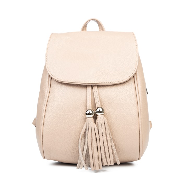 Rucsac dama, piele, Toro Nero, Cris, roz-pal