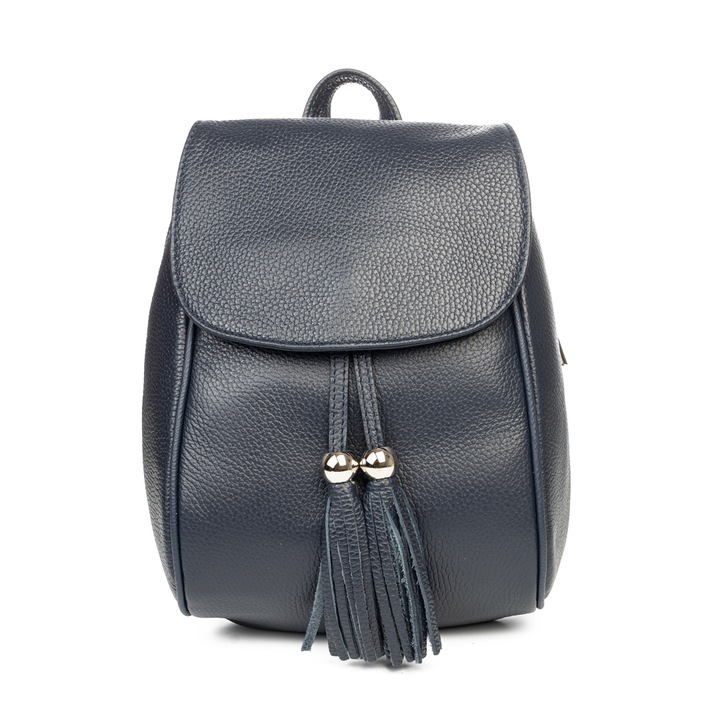 Rucsac dama, piele, Toro Nero, Cris, bleumarin